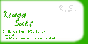 kinga sult business card